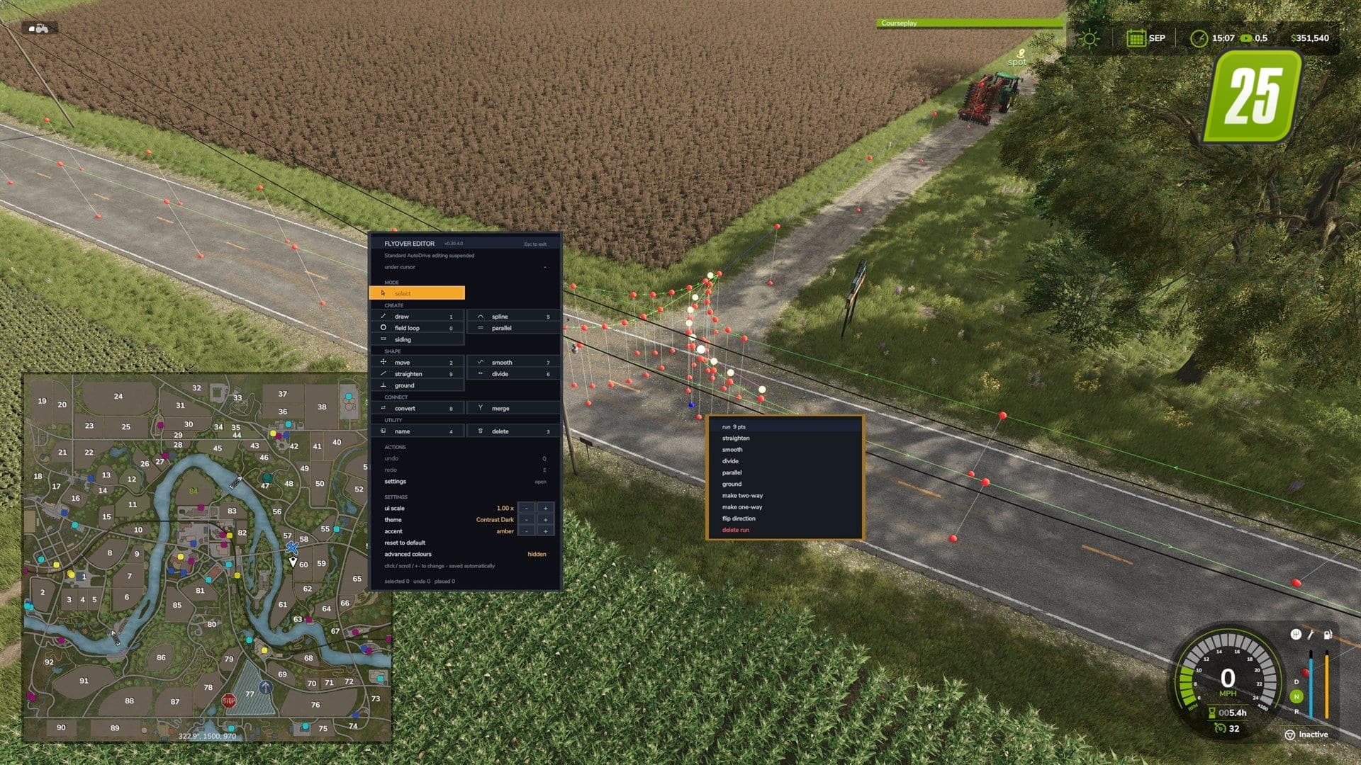 AutoDrive-Editor für Überflüge aus der Vogelperspektive